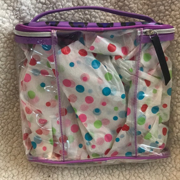 Pink (clear) tote/makeup bag - Picture 3 of 5